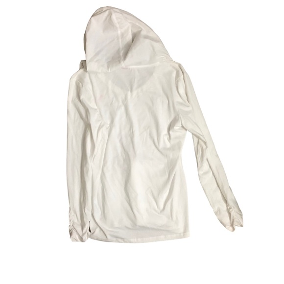 PUMA L Hoodie - white lightweight v-neck long sleeve sweater - Picture 8 of 8